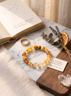 "Five Elements: Earth" Natural Citrine Bracelet: Stimulate Solar Plexus Abundance, Eradicate Scarcity Fear & Master Precision Investment