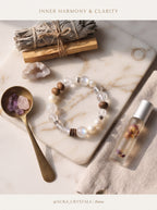 "Five Elements: Metal" Premium Azeztulite White Quartz Bracelet: Intercept Digital Static, Purify Aura Leakage & Guarantee Executive Security