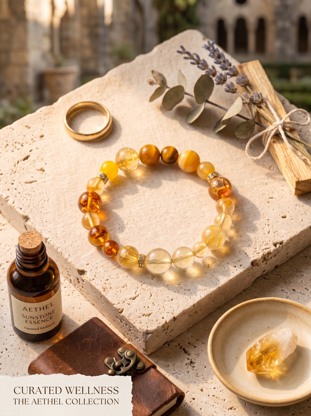"Five Elements: Earth" Natural Citrine Bracelet: Stimulate Solar Plexus Abundance, Eradicate Scarcity Fear & Master Precision Investment