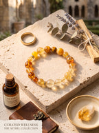 "Five Elements: Earth" Natural Citrine Bracelet: Stimulate Solar Plexus Abundance, Eradicate Scarcity Fear & Master Precision Investment