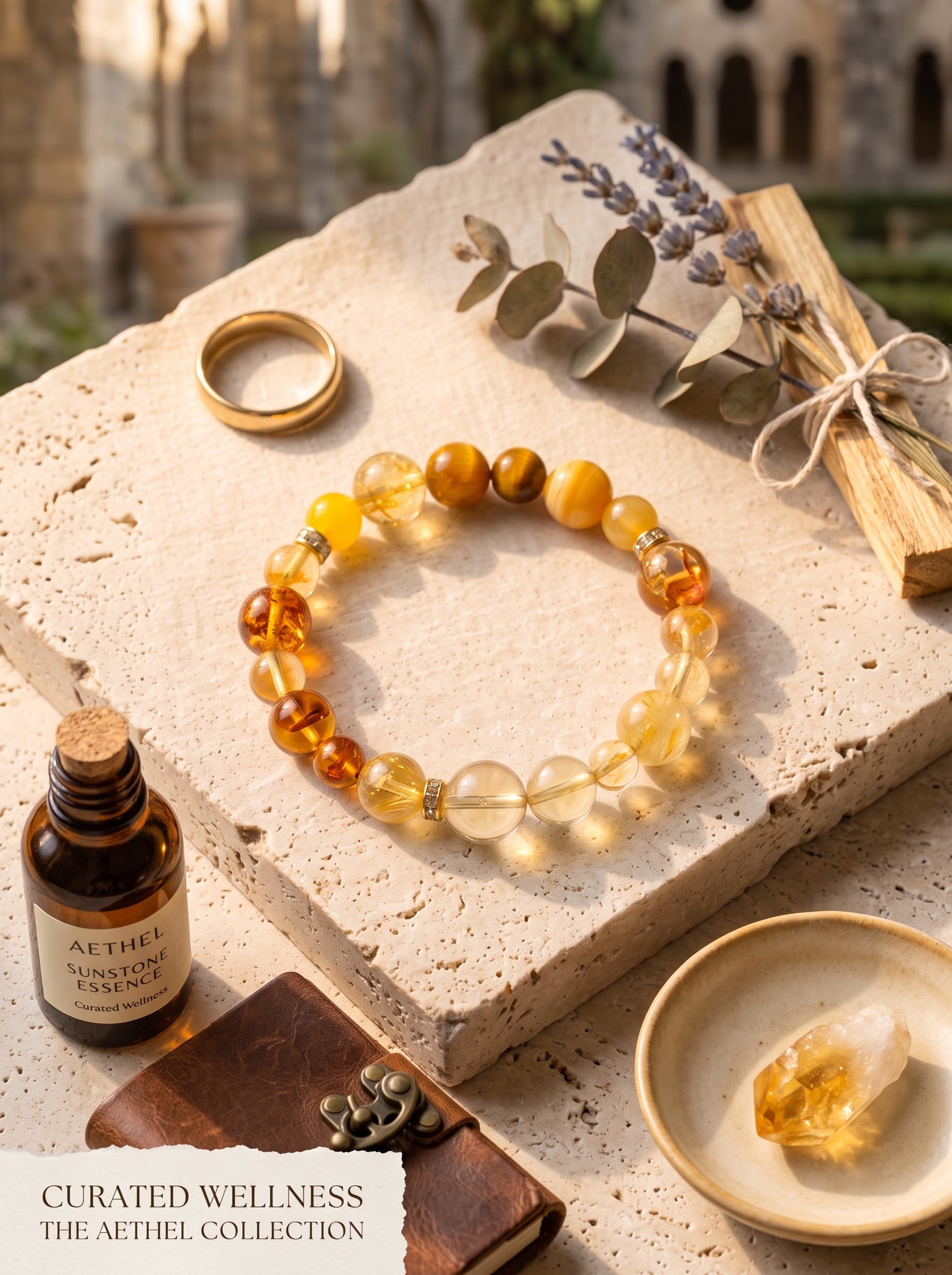 "Five Elements: Earth" Natural Citrine Bracelet: Stimulate Solar Plexus Abundance, Eradicate Scarcity Fear & Master Precision Investment