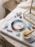 "Five Elements: Water" Natural Aquamarine Energy Bracelet: Dissolve Dawn Anxiety and Reclaim Clear Executive Communication