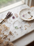 The Resonance of Foresight | Natural Clear Quartz & Prehnite Beaded Bracelet