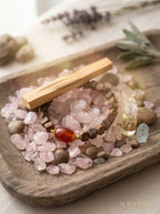 ❤️ The Embers of Sovereignty | Ultra-Premium Wild Kinam Agarwood & Flame Southern Red Agate Beaded Bracelet