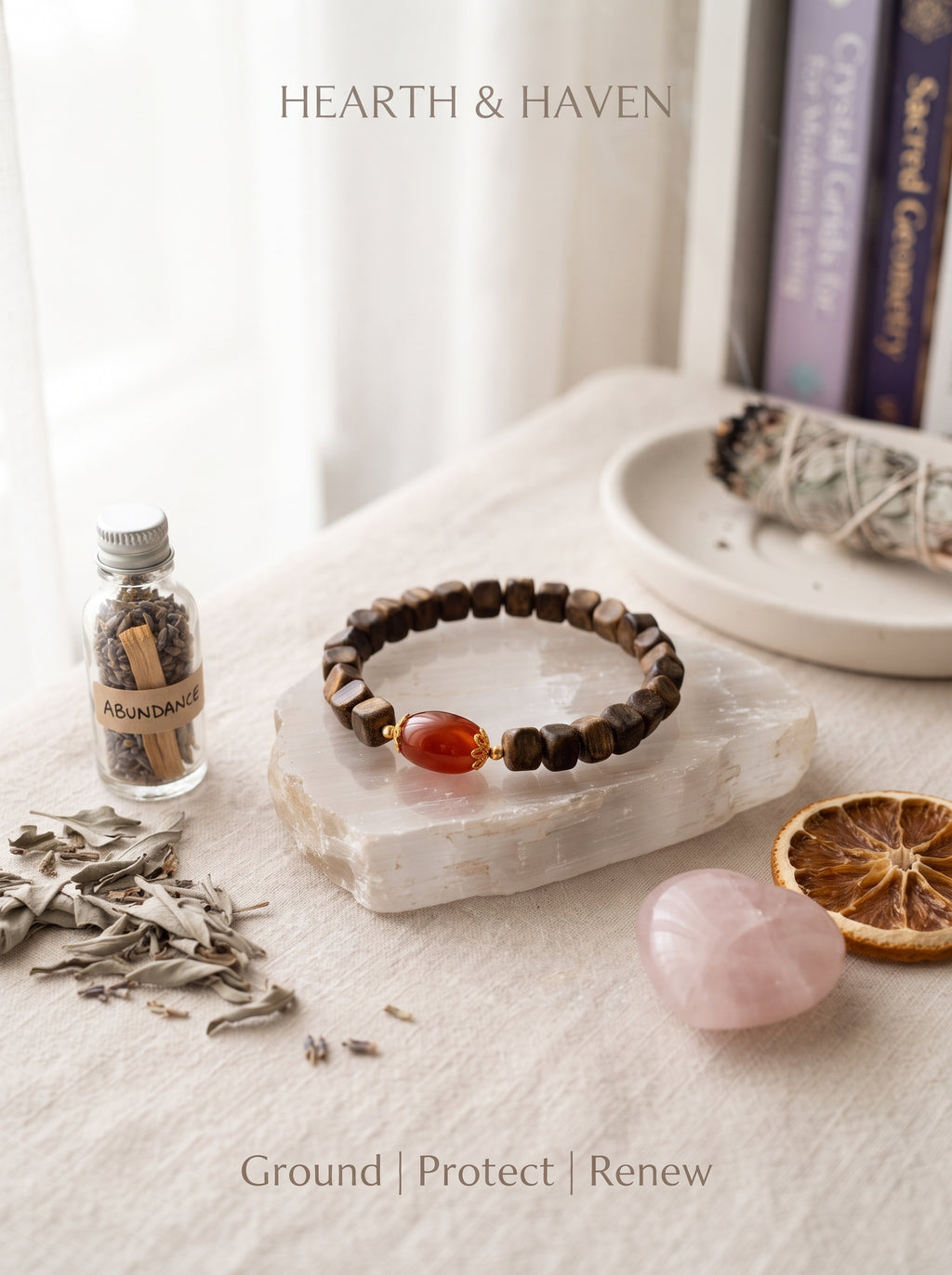 ❤️ The Embers of Sovereignty | Ultra-Premium Wild Kinam Agarwood & Flame Southern Red Agate Beaded Bracelet