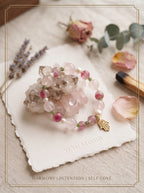 🌸The Synthesis of Gentle Power | Rose Quartz, Freshwater Pearl, Rhodonite & Jasper Beaded Bracelet