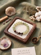 🪵 The Resonance of Sovereign Growth | Natural Green Rutilated Quartz & Agarwood Beaded Bracelet
