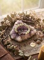 🪵 The Resonance of Sovereign Growth | Natural Green Rutilated Quartz & Agarwood Beaded Bracelet