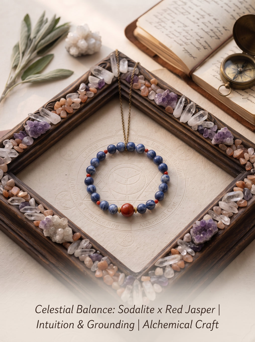 The Resonance of Sovereign Pulse | Cat's Eye Kyanite & Southern Red Agate Beaded Bracelet