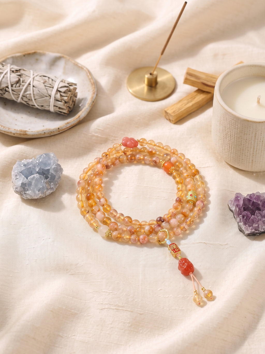 "Arcadian Pixiu" Natural Citrine Bracelet: Awaken Solar Plexus Wealth Absorption, One-Way Financial Firewall & Asset Protection