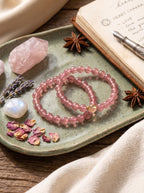 "Abundance Resonance" Natural Strawberry Quartz and Citrine Energy Bracelet: Dual-Action Matrix for High-Tier Client Magnetism & Speculative Wealth