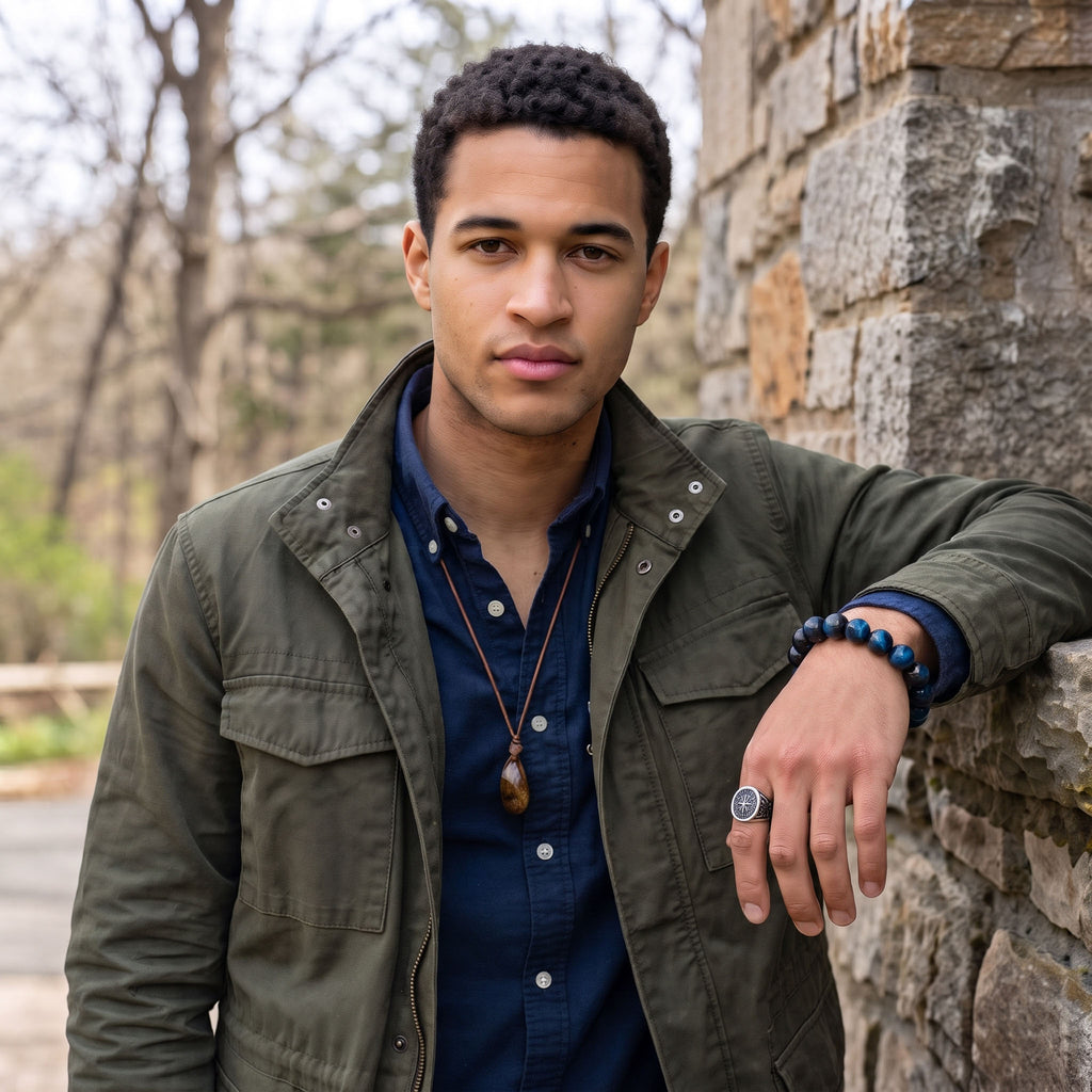 Natural Blue Tiger's Eye Bracelet: Clarity & Calm Energy — Gangdishé Peak
