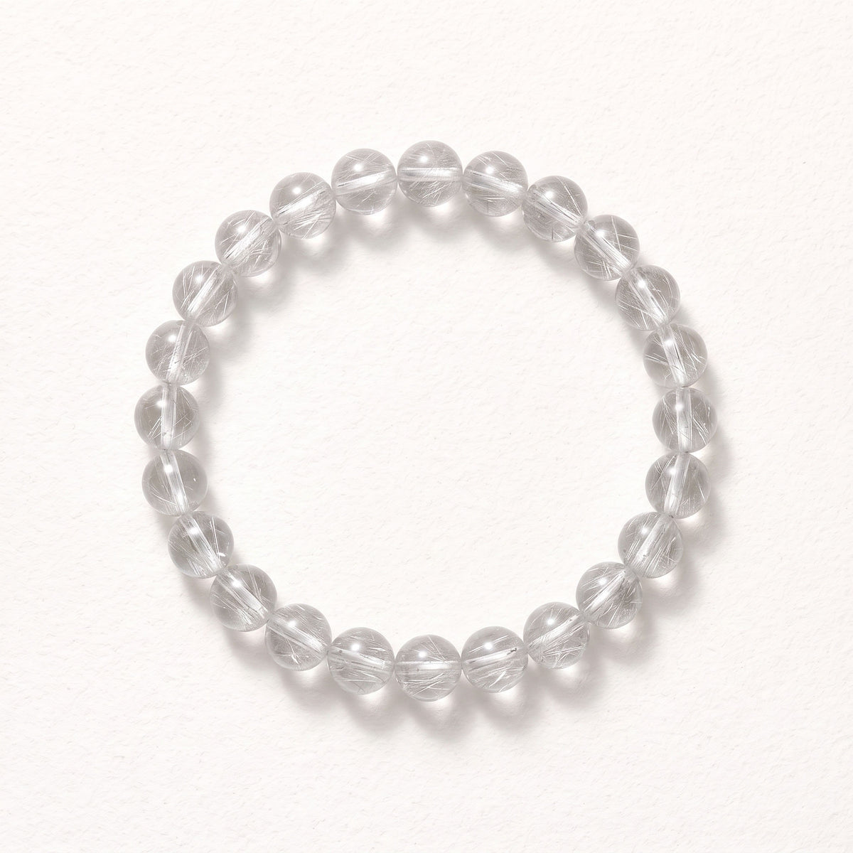 Natural Silver Rutilated Quartz Bracelet: Clarity & Renewed Energy — Alpine Zone