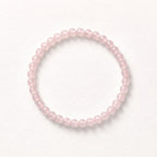 Natural Rose Quartz Bead Bracelet, Serene Grace & Harmonious Flow Gemstone Jewelry