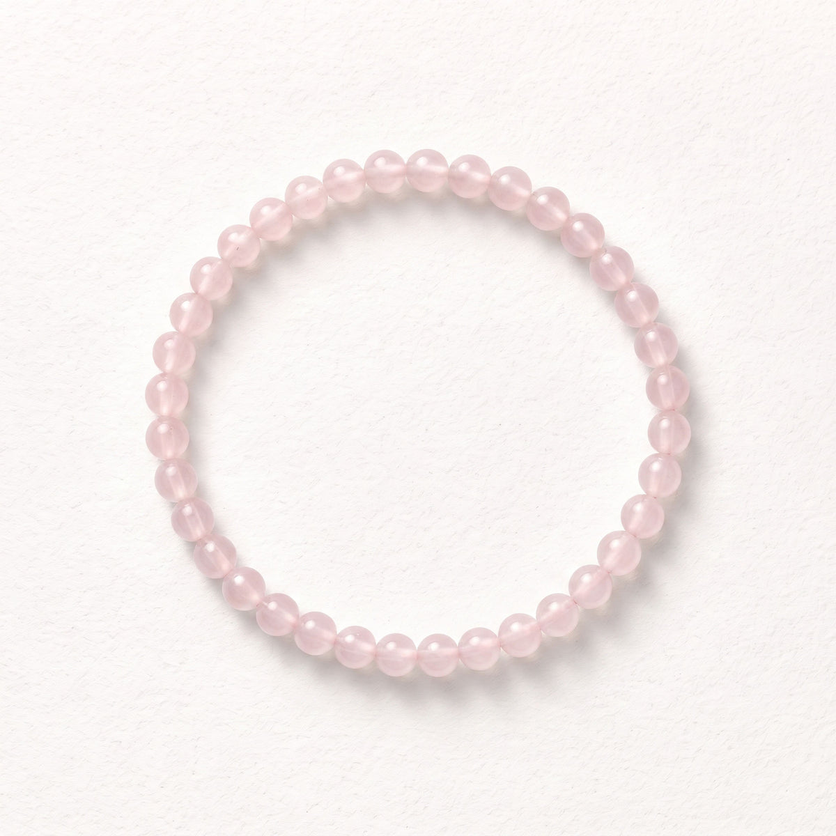 Natural Rose Quartz Bead Bracelet, Serene Grace & Harmonious Flow Gemstone Jewelry