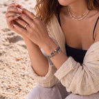 Natural Vibrant Carnelian & Exquisite 24K Gold Filigree Double-Loop Harmony Collarchain: Versatile Necklace — Gangdishé Peak