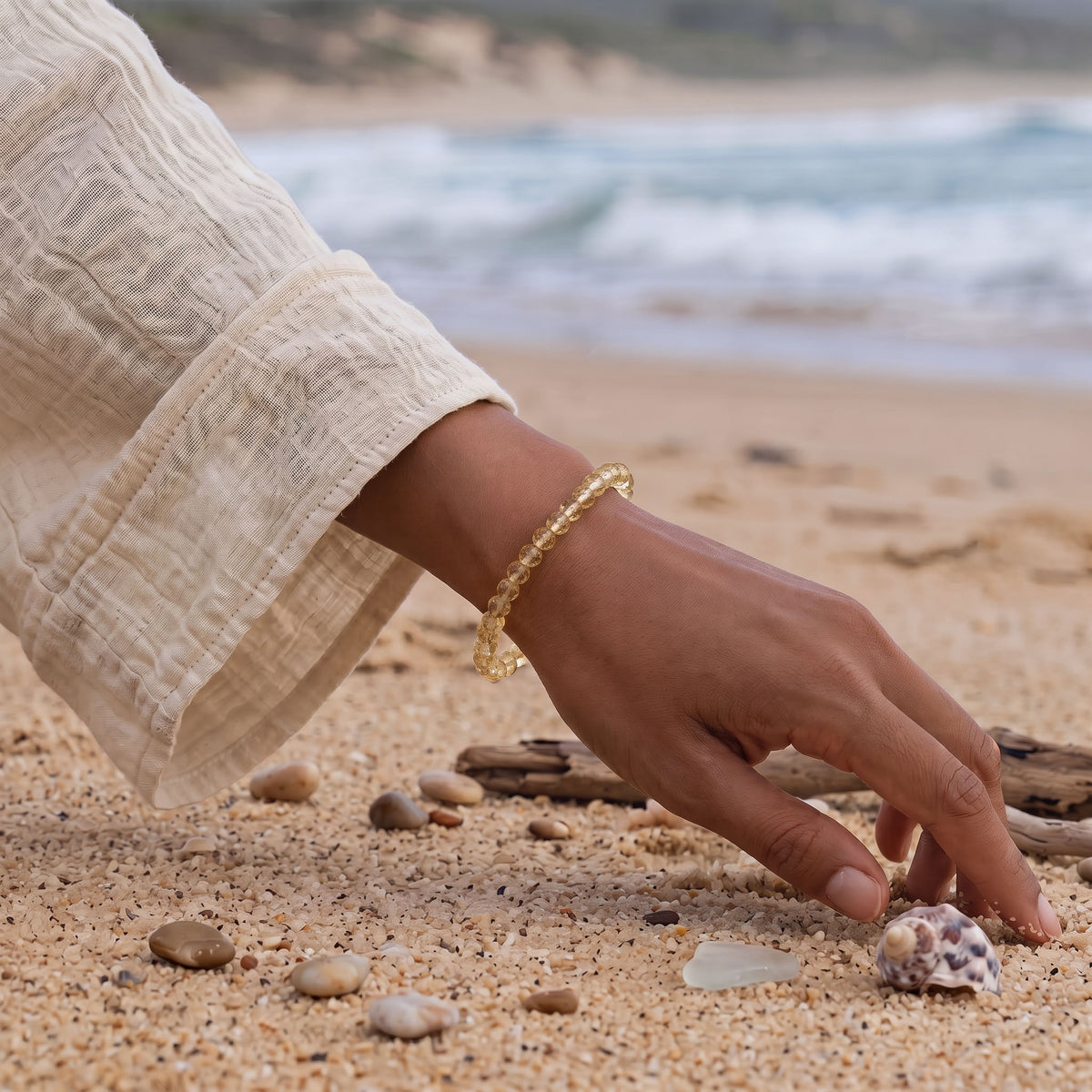 Natural Citrine Wealth & Clarity Bracelet: Abundance & Vitality — Kailash Vein