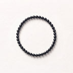 Natural Black Agate Bead Bracelet, Grounded Focus & Warm Balance Gemstone Jewelry