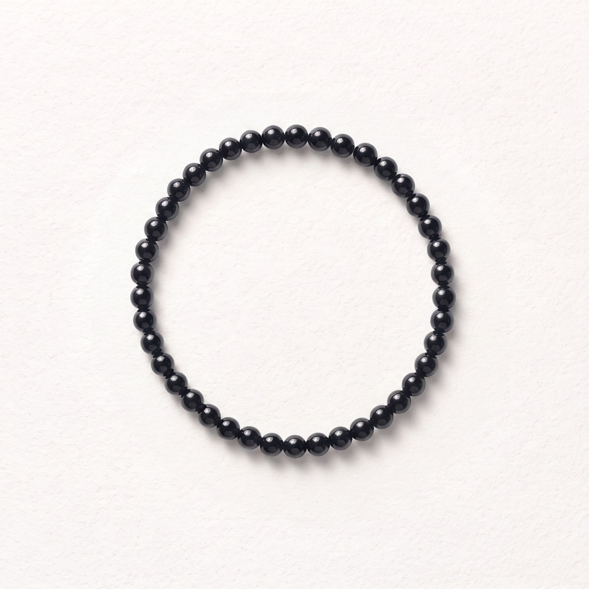 Natural Black Agate Bead Bracelet, Grounded Focus & Warm Balance Gemstone Jewelry