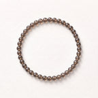 Natural Smoky Quartz Bead Bracelet, Warm Balance & Grounded Focus Gemstone Jewelry