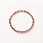 Natural Red Rutilated Quartz Bead Bracelet, Radiant Vitality & Warm Balance Gemstone Jewelry