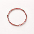 Natural Red Rutilated Quartz Bead Bracelet, Radiant Vitality & Warm Balance Gemstone Jewelry