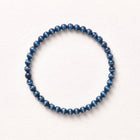 Natural Blue Tigers Eye Bead Bracelet, Serene Calm & Grounded Focus Gemstone Jewelry