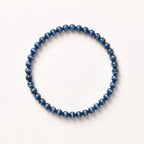 Natural Blue Tigers Eye Bead Bracelet, Serene Calm & Grounded Focus Gemstone Jewelry