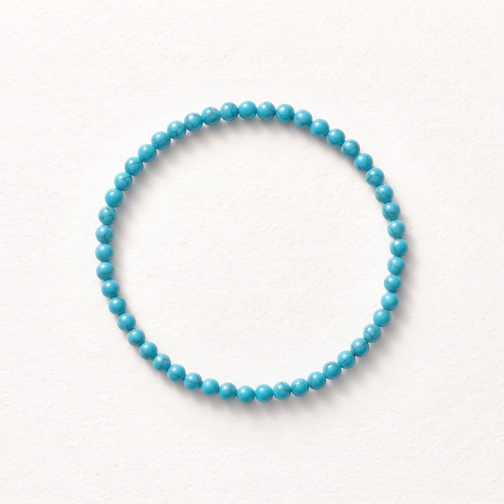 Natural Turquoise Bead Bracelet, Radiant Vitality & Harmonious Flow Gemstone Jewelry