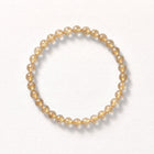 Natural Yellow Rutilated Quartz Bead Bracelet, Radiant Vitality & Warm Balance Gemstone Jewelry
