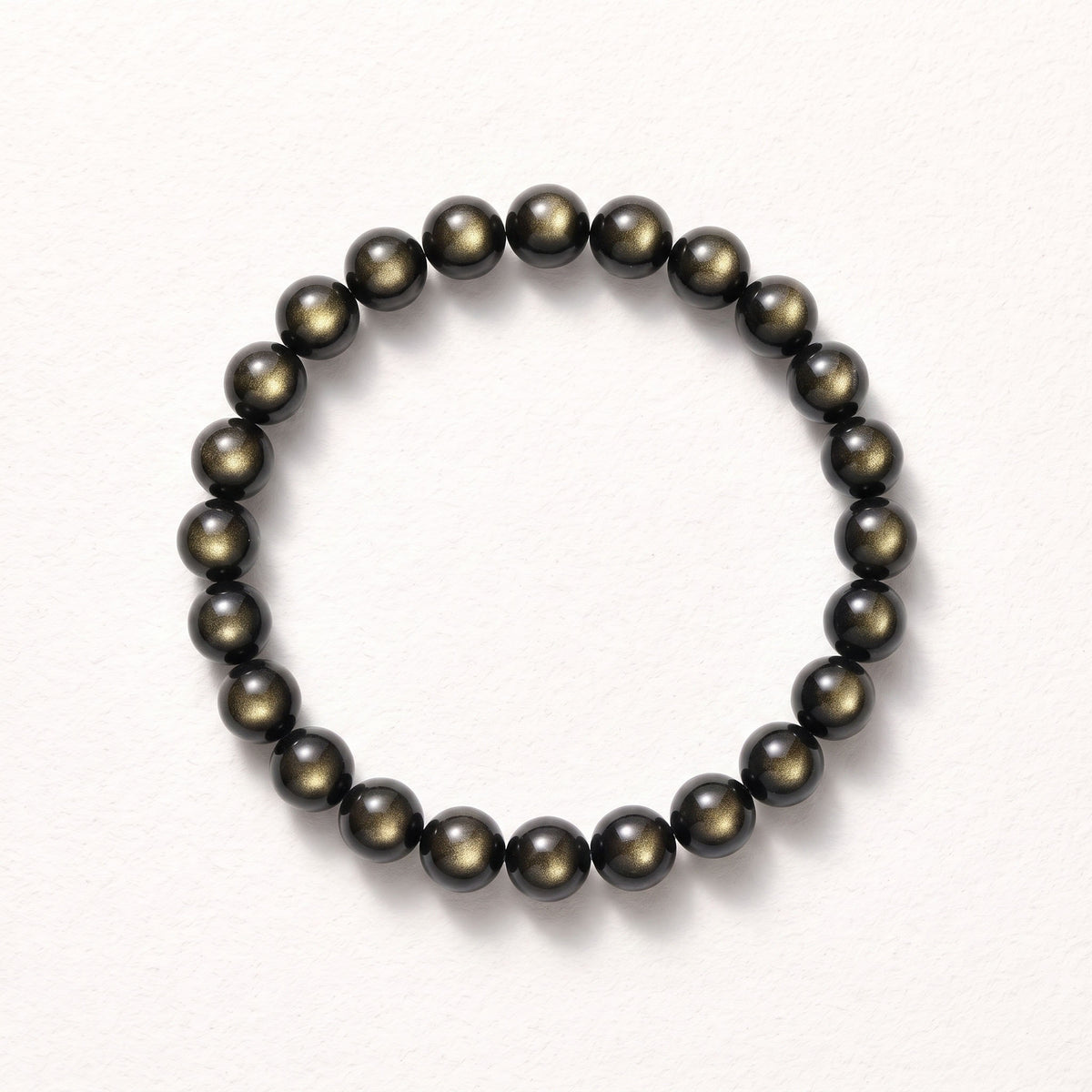 Natural Gold Sheen Obsidian Bracelet: Sovereign Protection & Golden Enlightenment — Alpine Zone