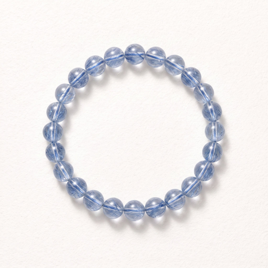 Natural Blue Rutilated Quartz Bracelet: The Talisman of Career Success — Kailash Vein