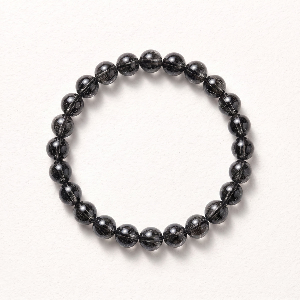 Natural Black Rutilated Quartz Bracelet: Unyielding Protection & Executive Power — Alpine Zone