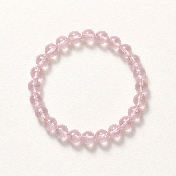 Natural Golden Shimmer Mozambique Rose Quartz Bracelet: Ethereal Romance & Radiance — Gangdishé Peak