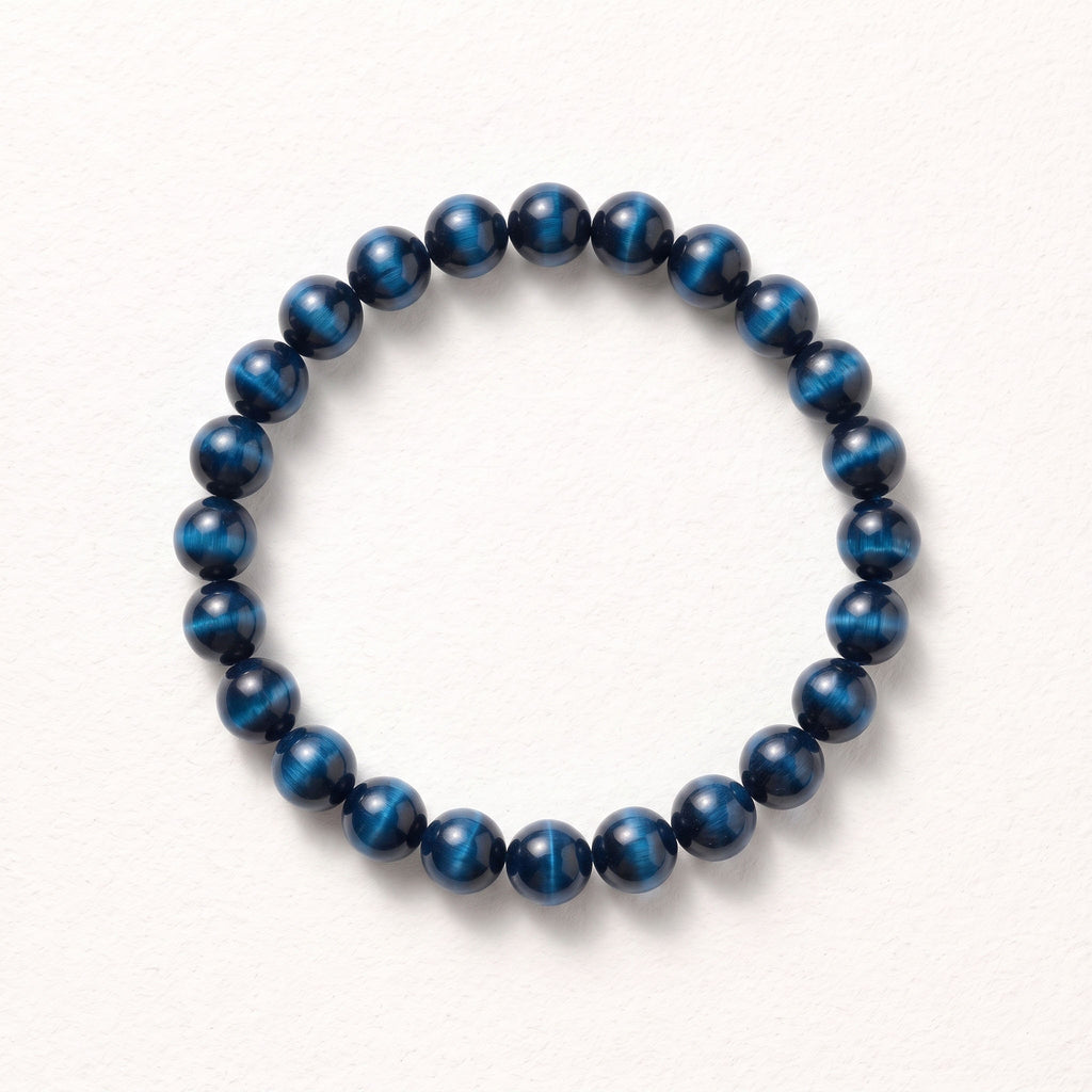 Natural Blue Tiger's Eye Bracelet: Clarity & Calm Energy — Gangdishé Peak