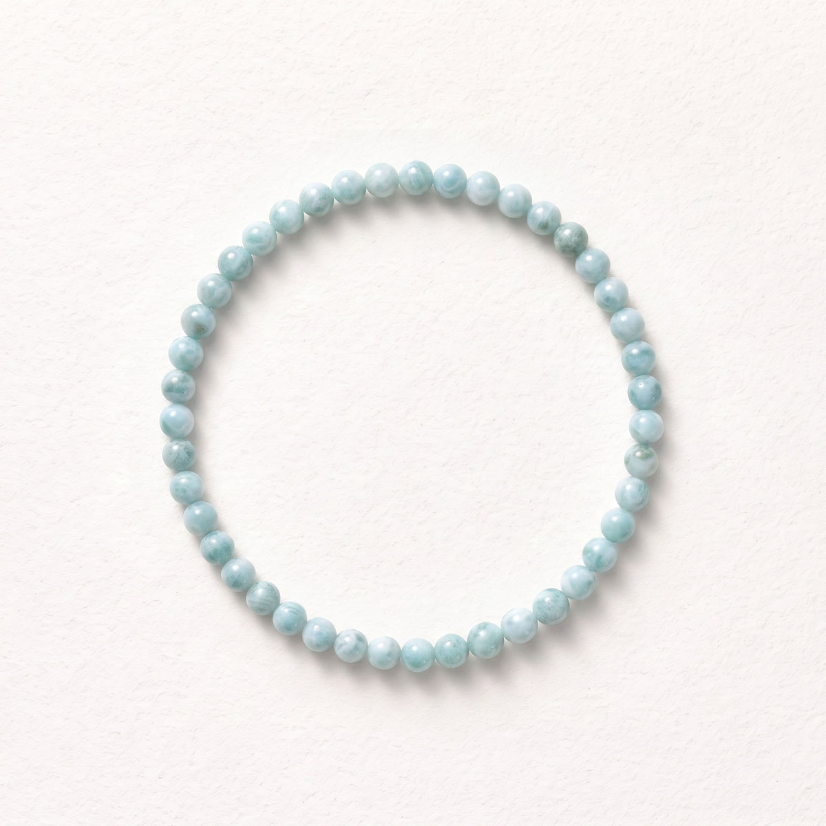Natural Larimar Bead Bracelet, Serene Calm & Harmonious Flow Gemstone Jewelry