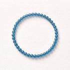 Natural Blue Tourmaline Bead Bracelet, Serene Calm & Harmonious Flow Gemstone Jewelry