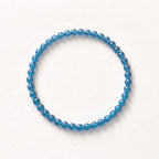 Natural Blue Tourmaline Bead Bracelet, Serene Calm & Harmonious Flow Gemstone Jewelry