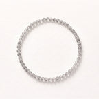 Natural Silver Rutilated Quartz Bead Bracelet, Serene Grace & Harmonious Flow Gemstone Jewelry