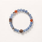 Natural Cats Eye Kyanite and Red Agate Bead Bracelet, Serene Balance & Dynamic Flow Gemstone Jewelry