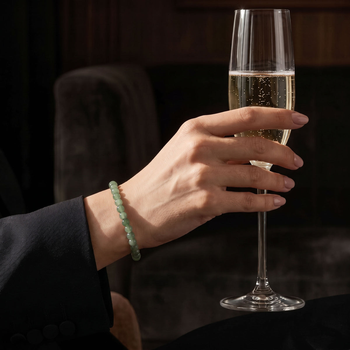 Natural Xiuyan Jade & Crystal Bracelet: The Stone of Vitality — Alpine Zone