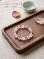 🌸The Synthesis of Gentle Power | Rose Quartz, Freshwater Pearl, Rhodonite & Jasper Beaded Bracelet