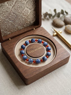 ❤️ The Kinetic Vector | Natural Cat's Eye Kyanite & Southern Red Agate Beaded Bracelet