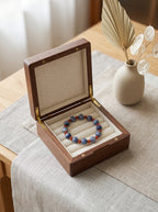 ❤️ The Kinetic Vector | Natural Cat's Eye Kyanite & Southern Red Agate Beaded Bracelet