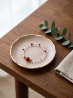 ❤️  Understanding the Crown & Root Chakra | Natural Clear Quartz & Carnelian Beaded Bracelet