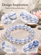 Premium Blue Lace Agate Beaded Bracelet | Hand-Polished Natural Gemstone Jewelry for Inner Peace