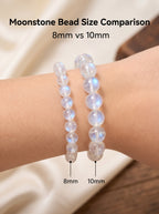 Premium Blue Moonstone Beaded Bracelet | Hand-Polished Natural Gemstone Jewelry for Calm & Intuition