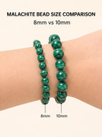 Premium Malachite Beaded Bracelet | Hand-Polished Natural Gemstone Jewelry for Protection & Harmony