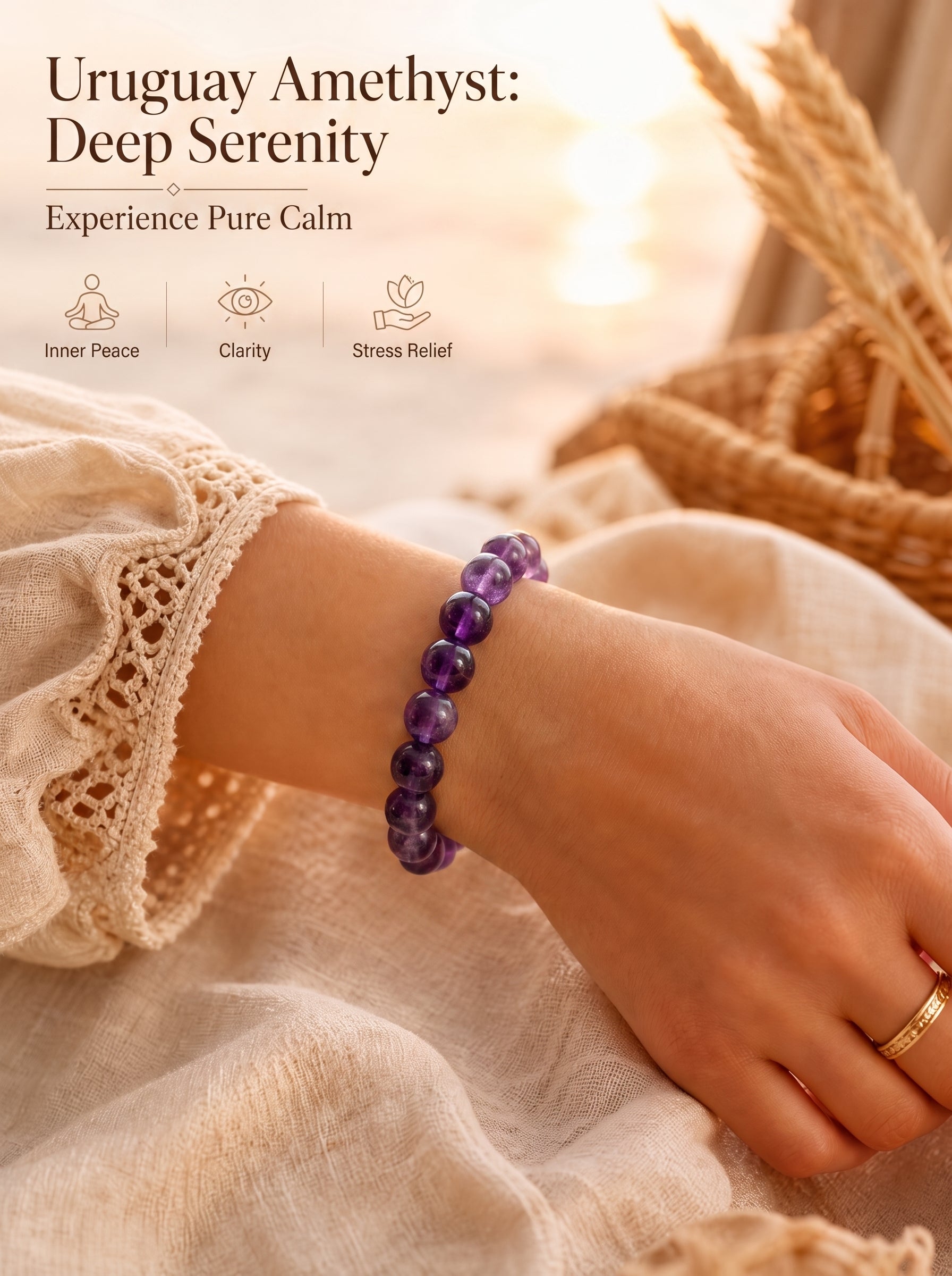Authentic Uruguayan Amethyst Necklace | The "Stone of Wisdom" | Premium Healing Gemstone Jewelry