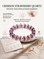 Dreamy Phantom Quartz Bracelet | The "Healing Stone" | Unique Lavender & Rose Crystal Jewelry
